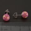 Stříbrné náušnice růžový opál č. 3