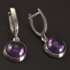 Náušnice v bílém zlatě ametyst č. 2