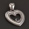 Přívěsek srdce v bílém zlatě č. 1