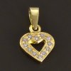 Drobné zlaté srdíčko se zirkony č. 1