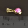 Zlatý přívěsek růžový synt. opál č. 2