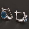 Stříbrné náušnice originální modrý zirkon č. 2