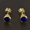 Peckové zlaté náušnice se safíry č. 1