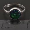 Stříbrný prsten zeleno modrý opál č. 2