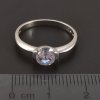 Stříbrný prsten kulatý zirkon bílý č. 2