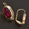 Zlaté náušnice s broušenými rubíny
