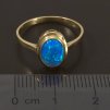 Zlatý prsten modrý opál