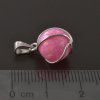 Stříbrný přívěs růžový opál v klícce