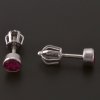 Stříbrné náušnice pecky s rubíny