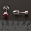 Stříbrné náušnice pecky s rubíny