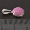 Stříbrný přívěs kulatý růžový opál