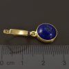 Visací zlaté náušnice lapis lazuli (Váha 3.82 g)
