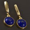 Visací zlaté náušnice lapis lazuli (Váha 3.82 g)
