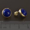 Kulaté zlaté náušnice lapis lazuli