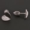 Stříbrné náušnice pecky srdce se zirkony