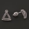 Stříbrné náušnice trojúhelník se zirkony