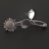 Stříbrná brož slunečnice malá