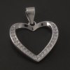 Zirkonové srdíčko stříbrné