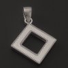 Celostříbrný čtvercový přívěsek