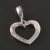 Stříbrné srdíčko s drobnými bílými zirkony