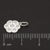 052 silver flower charm with gemstone details