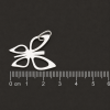 054 silver butterfly pendant with ruler scale