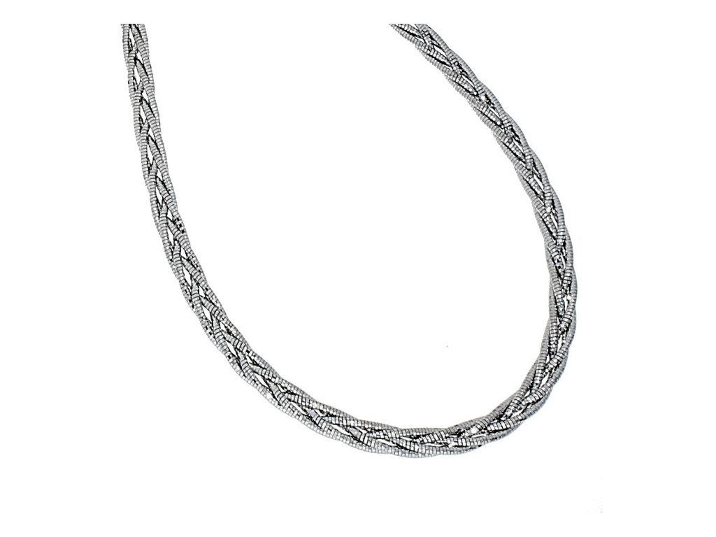 Stříbrný náhrdelník copánek č. 1