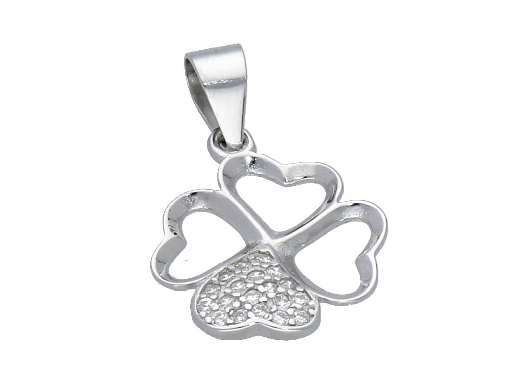 Prořezávaný čtyřlístek se zirkony