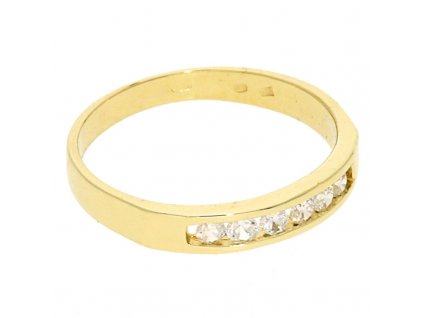 Jednoduchý prsten žluté lesklé zlato