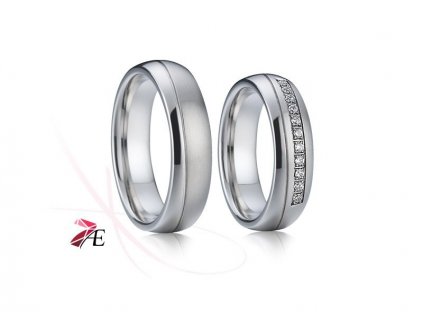 Snubní prsteny ocelové 001 Romeo a Julie č. 1