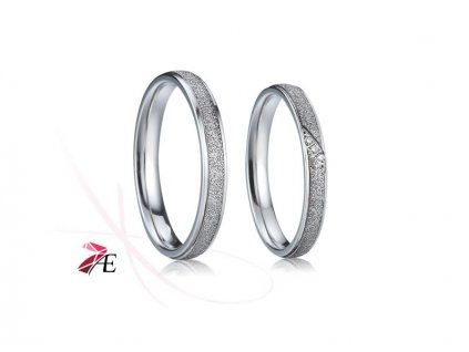 Ocelové snubní prsteny 007 Radovan a Lada č. 1
