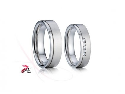 Stříbrné snubní prsteny 012 Lancelot a Guinevera č. 1