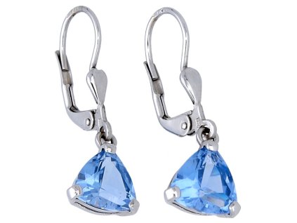 Moderní náušnice z bílého zlata s kameny