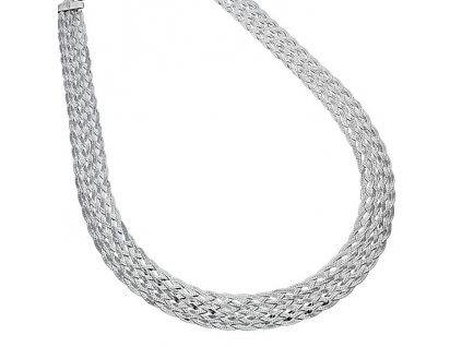 Stříbrný široký náhrdelník č. 1