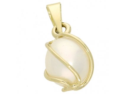 Zlatý přívěsek s perlou v klícce