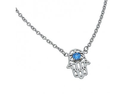 Stříbrný náhrdelník s rukou Fatimy č. 1