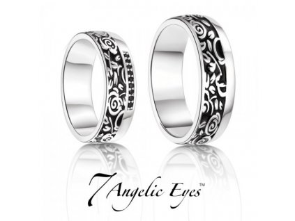 Stříbrné snubní prsteny 043 Ashton a Mila č. 1
