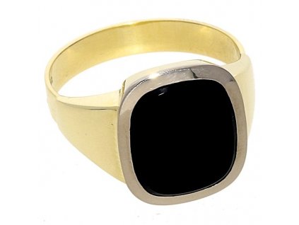 Masivní pánský prsten Onyx č. 1