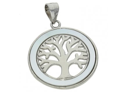 Stříbrný přívěsek strom života s perletí č. 1