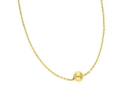 Zlatý náhrdelník s pohyblivou kuličkou č. 1