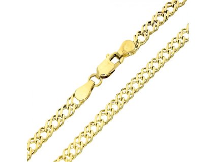 Dvojpancr zlatý náramek lesklý č. 1