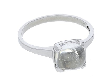 Stříbrný prsten měsíční kámen
