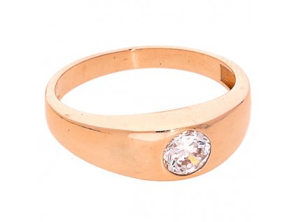 Výrazný prsten z červeného zlata