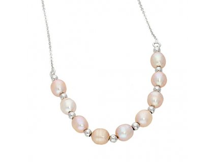 Stříbrný náhrdelník kultivované perly
