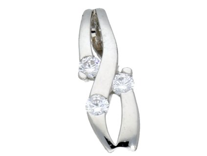 Přívěsek se zirkony bílé zlato