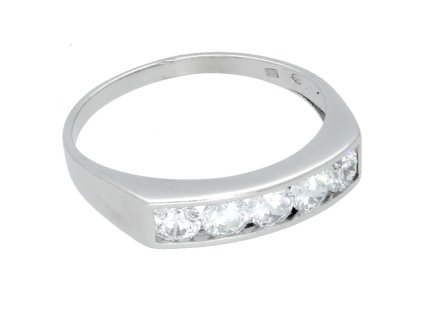 Stříbrný prsten řada zirkonů