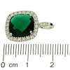 Stříbrný přívěsek s čtvercovým smaragdem č. 2