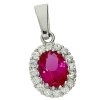 Přívěsek bílé zlato rubín č. 2