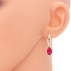 Zlaté náušnice kapka rubín č. 5