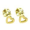 Zlaté náušnice ve tvaru srdíčka č. 1